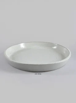 White Clay & Ceramic Saucer