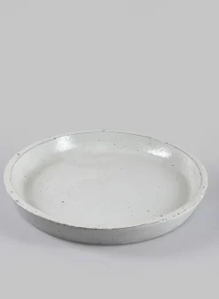 White Clay & Ceramic Saucer