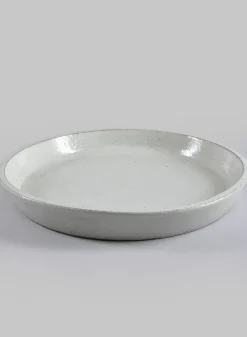 White Clay & Ceramic Saucer