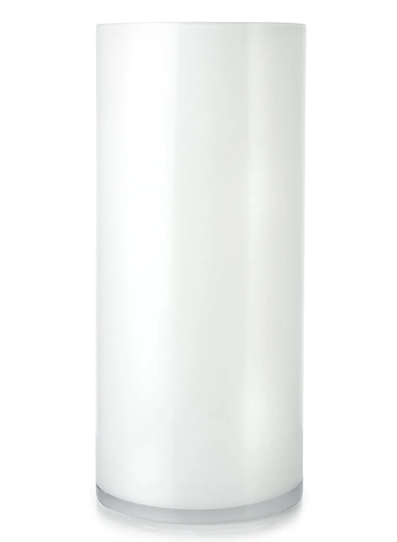 White Cylinder Glass Vases