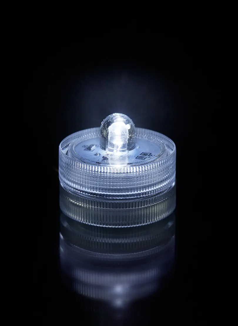 White Submersible Single LED Light, Set of 10