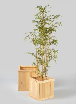 Windham Outdoor Square Wood Planter Box