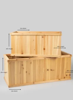 Windham Rectangular Outdoor Deep Wood Planter Box