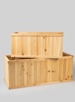 Windham Rectangular Outdoor Deep Wood Planter Box
