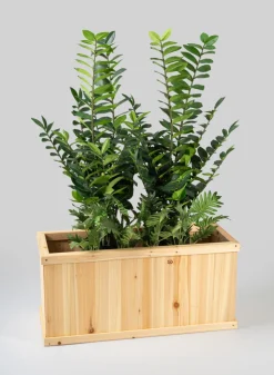 Windham Rectangular Outdoor Deep Wood Planter Box