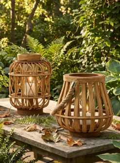 Wood Hurricane Lanterns