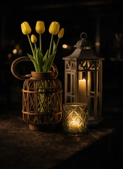 Wood Hurricane Lanterns