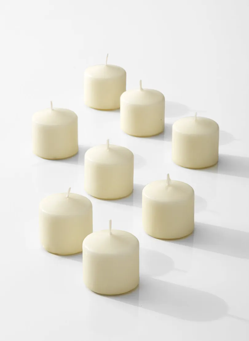 2 x 2in Ivory Pillar Candle, Set of 8