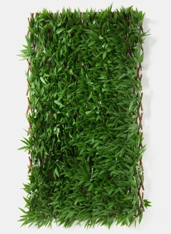 40 x 79in UV-Resistant Bamboo Leaf Accordion Willow Fence