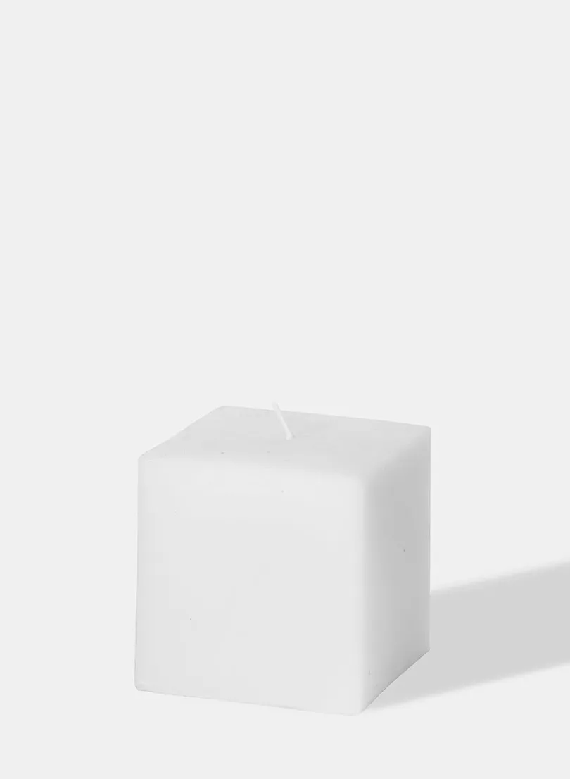 3 x 3in White Square Candle