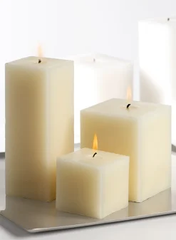 3 x 3in White Square Candle