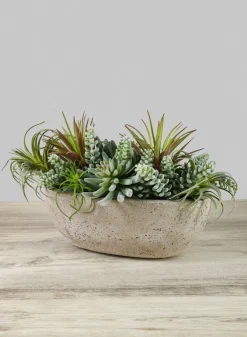 Yerevan Natural Cement Stone Oval Planters